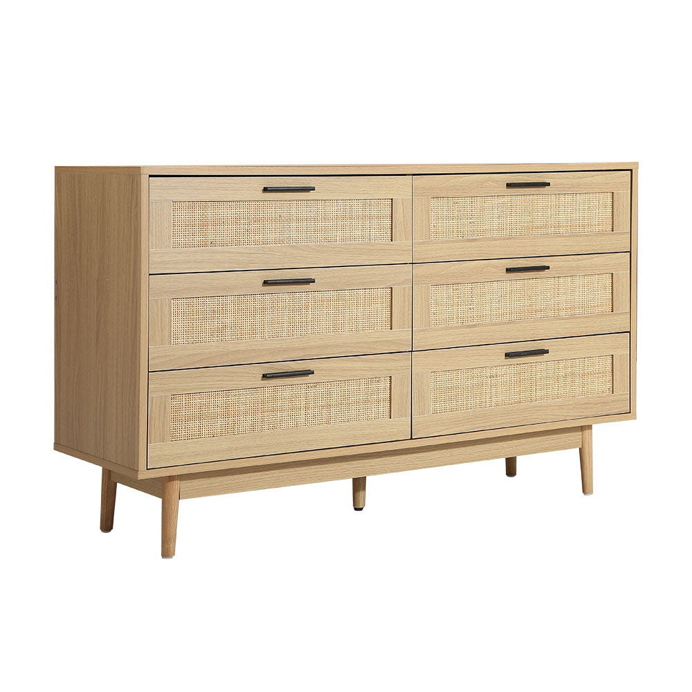 Artiss 6 Chest of Drawers - BRIONY Oak 3