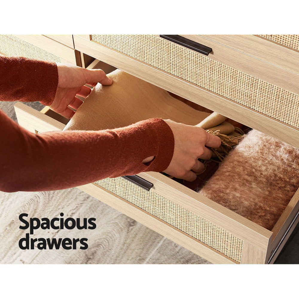 Artiss 6 Chest of Drawers - BRIONY Oak 7