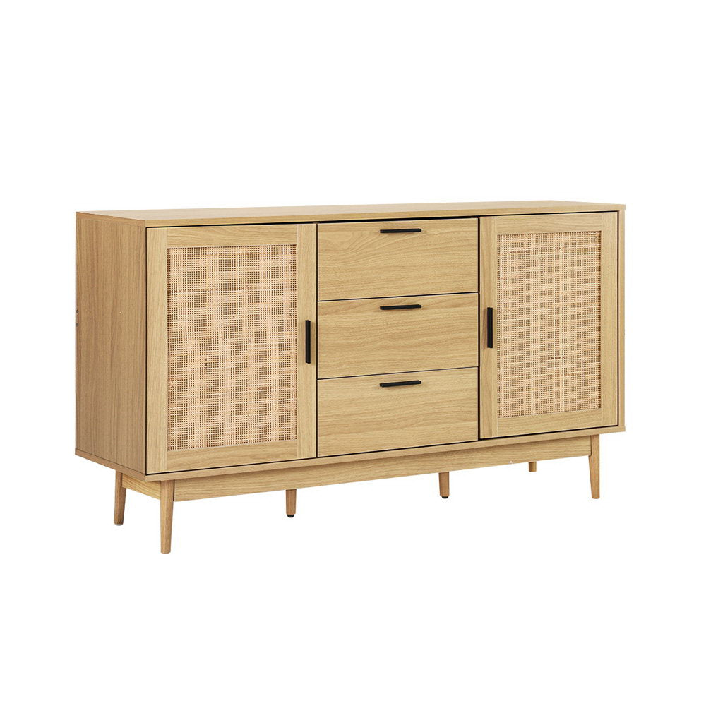 Artiss Rattan Buffet Sideboard - BRIONY Oak 3