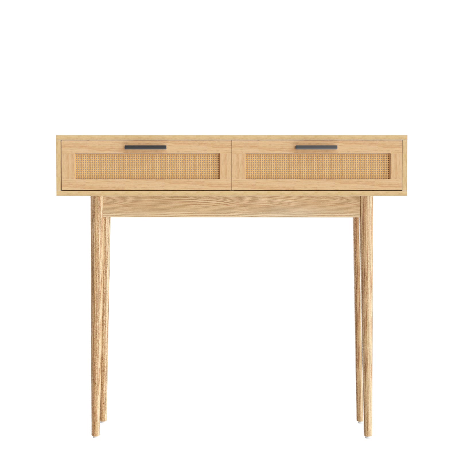 Artiss Console Table 2 Rattan Drawers 3
