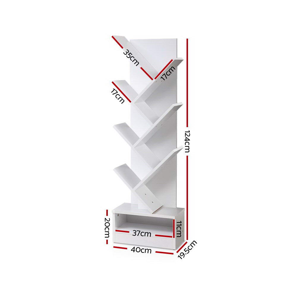 Artiss Tree Bookshelf 7 Tiers - ECHO White 4