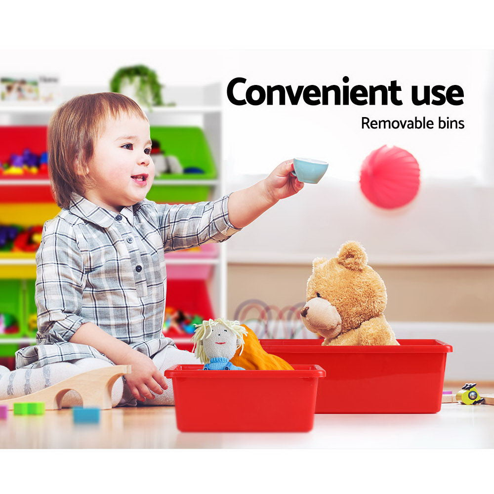 Keezi Kids Toy Box 8 Bins Bookshelf Storage Rack Organiser Toy Display 6