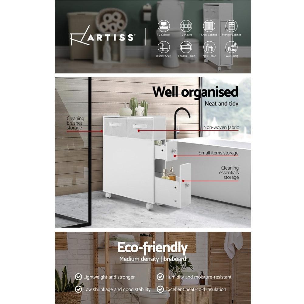 Artiss Bathroom Cabinet Storage Toilet Organiser 4