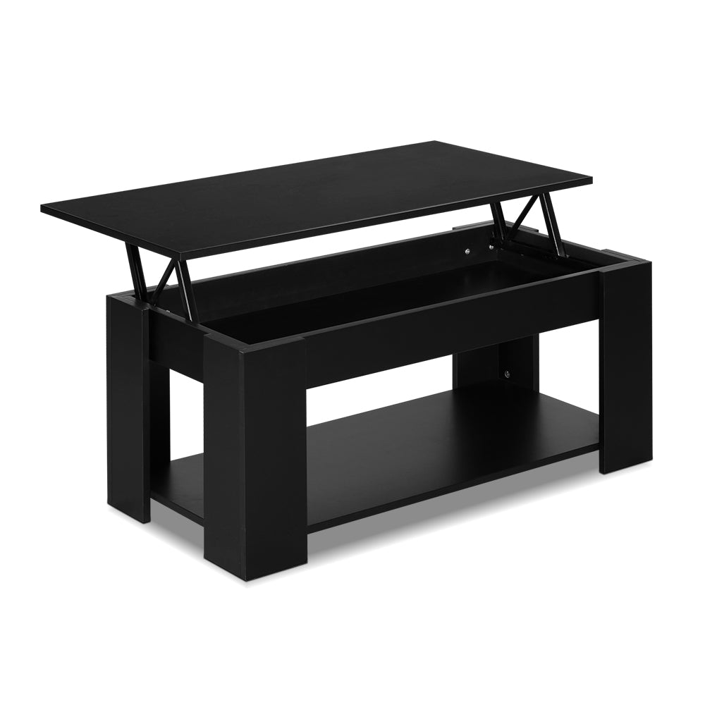 Artiss Coffee Table Lift-top Coffee Table Black 8