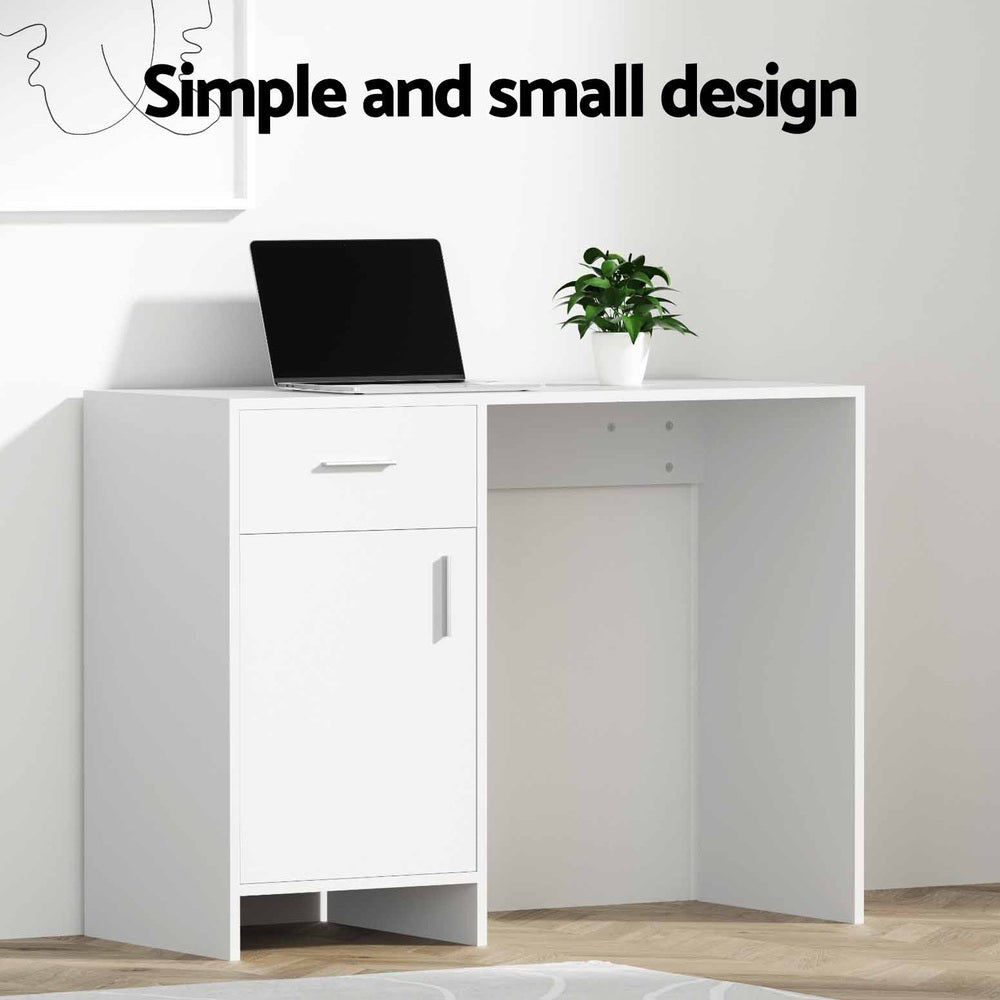 Artiss Computer Desk Drawer Cabinet White 100CM 4