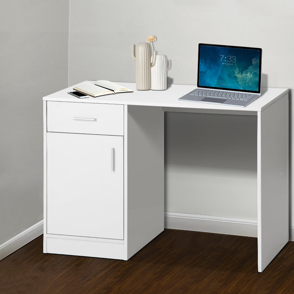 Artiss Computer Desk Drawer Cabinet White 100CM 7