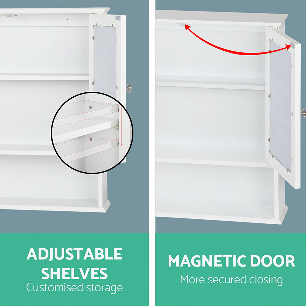 Artiss Bathroom Mirror Cabinet Storage Cupboard 4