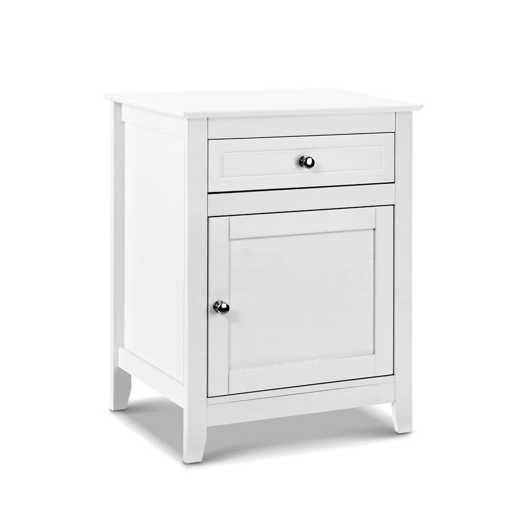 Artiss Bedside Tables Side Table Drawers Nightstand White 8