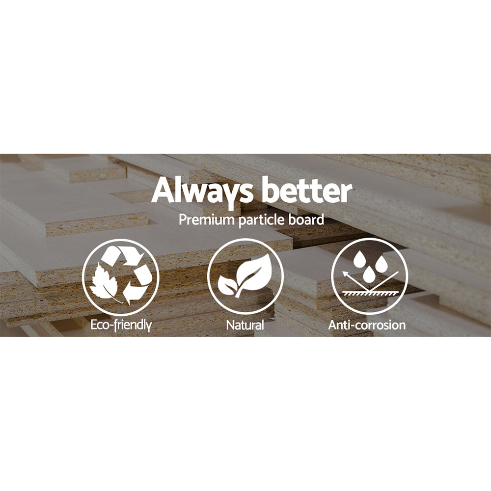 Artiss TV Cabinet Entertainment Unit 180cm Oak White Gary 7