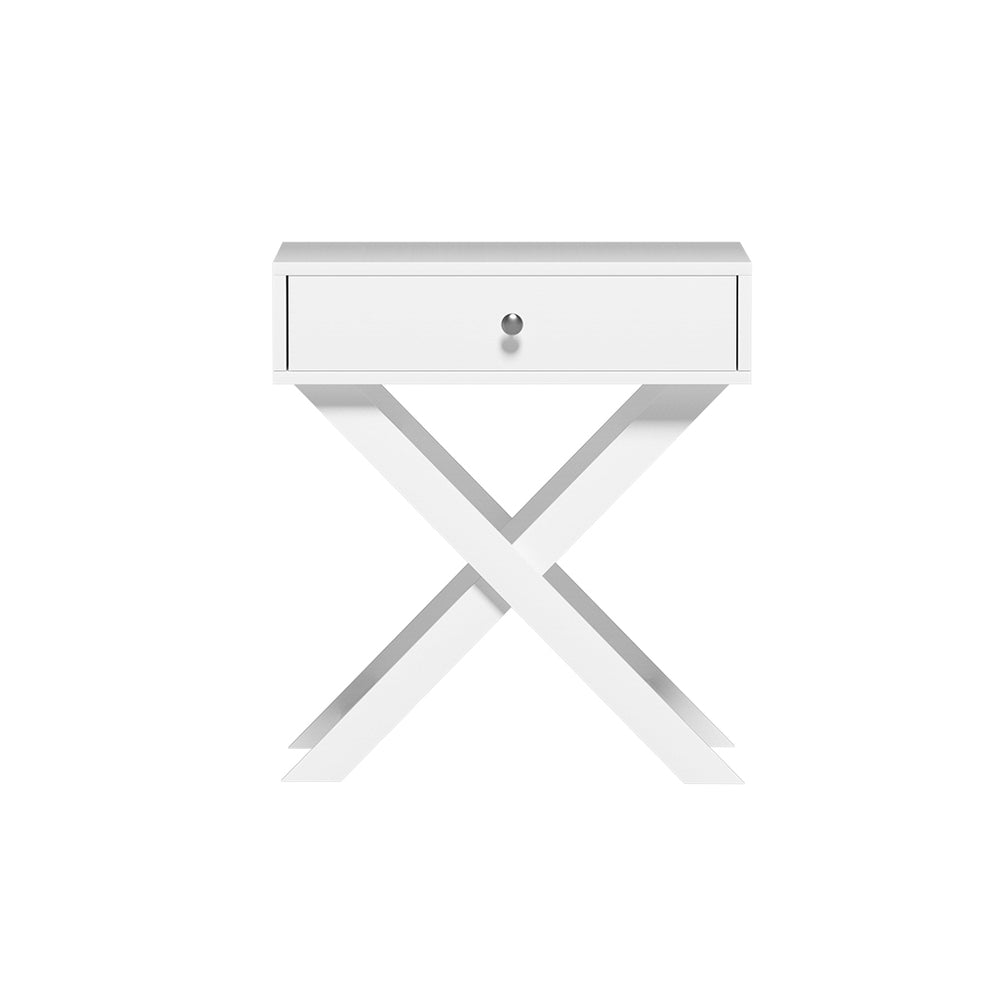 Artiss Bedside Table Drawers Side Table Storage Cabinet Nightstand White QARA 3