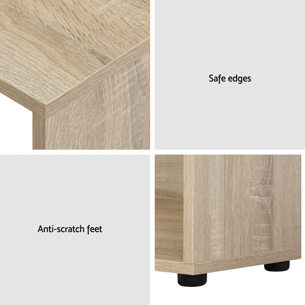 Artiss Computer Desk Bookshelf Oak 130CM 6