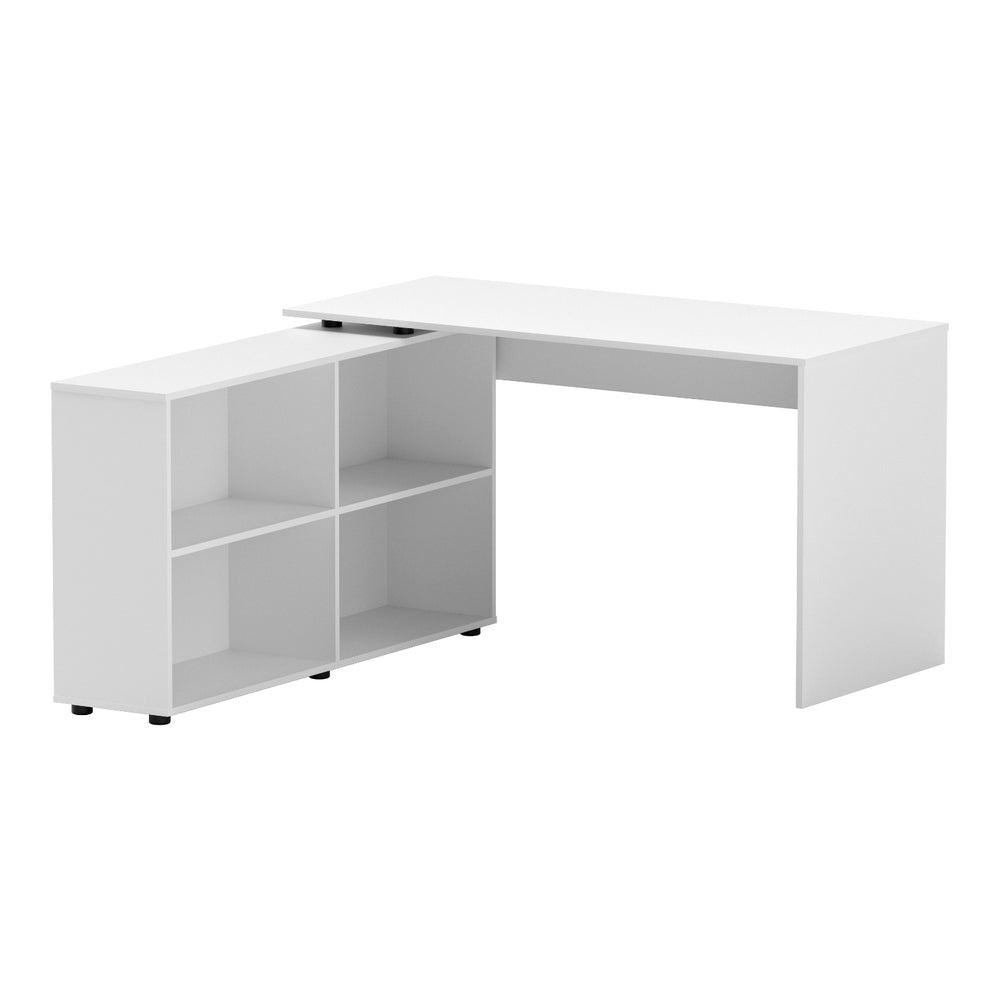 Artiss Computer Desk Bookshelf White 130CM 7
