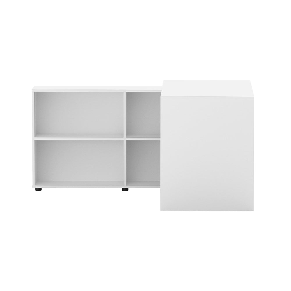 Artiss Computer Desk Bookshelf White 130CM 3