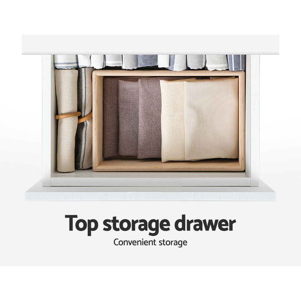 Artiss Shoe Rack Cabinet 24 Pairs White Luna 7