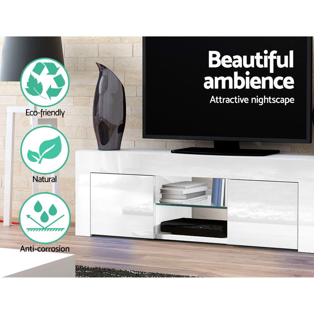 Artiss Entertainment Unit TV Cabinet 130cm White Ivan 6