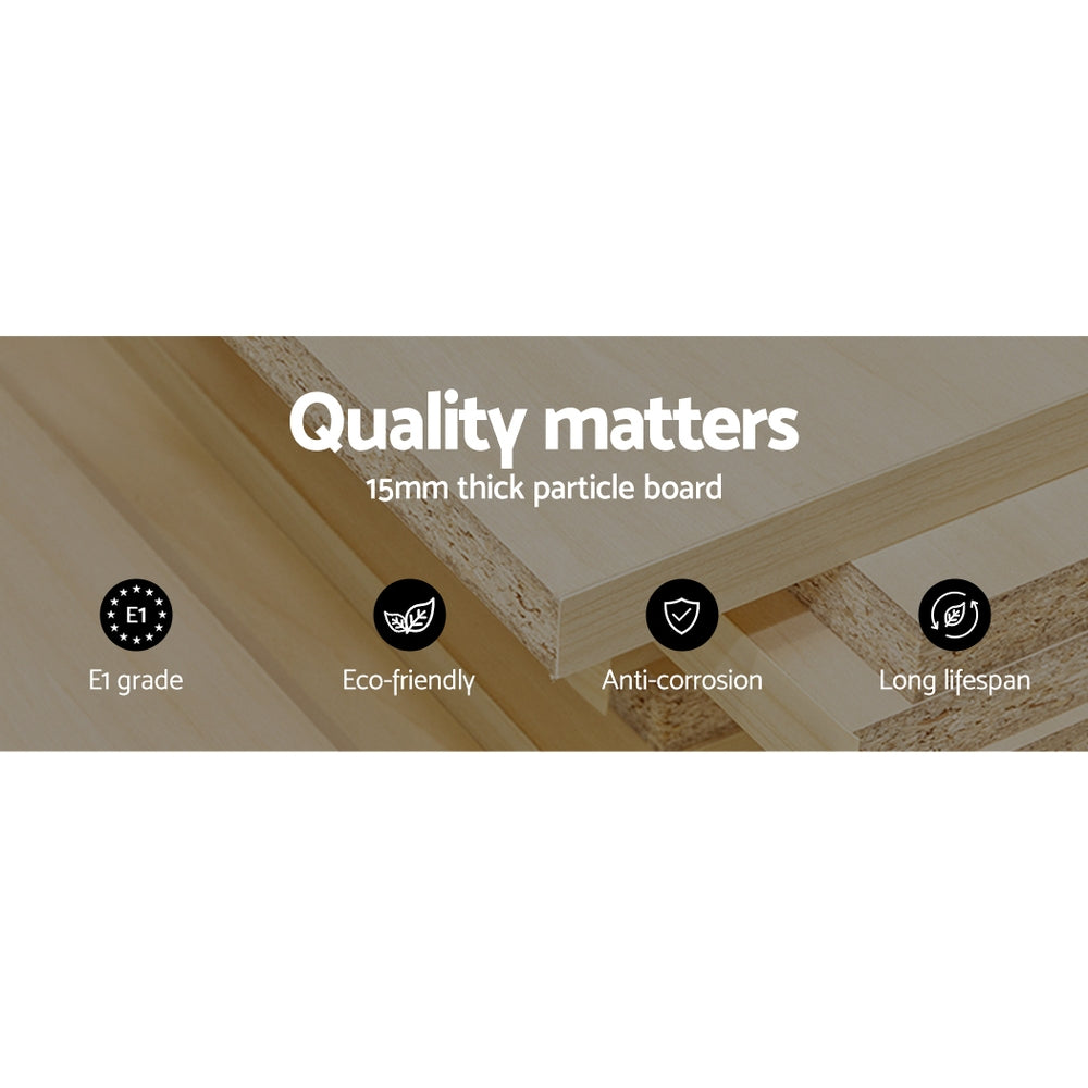 Artiss TV Cabinet Entertainment Unit 180cm Wood White James 6