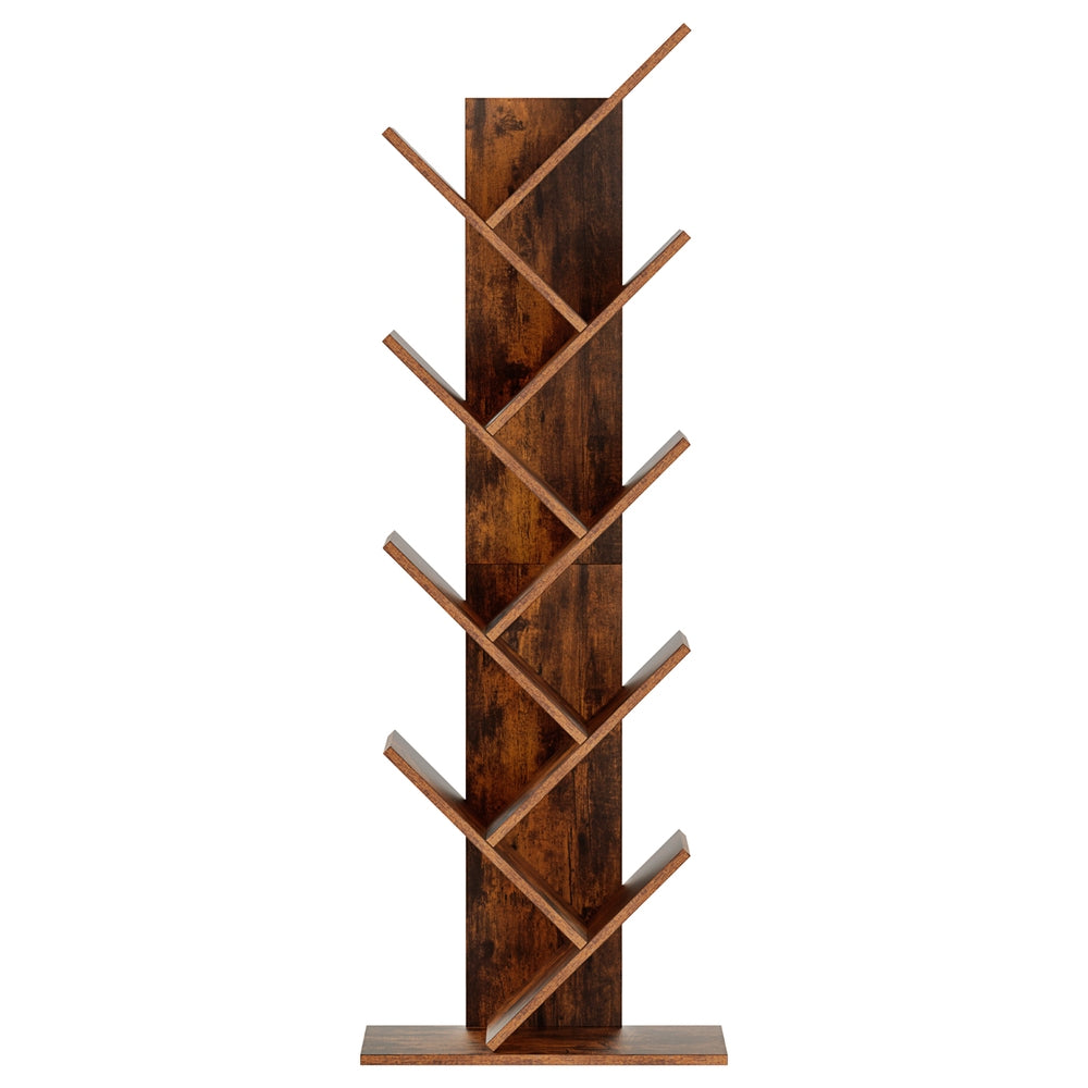Artiss Tree Bookshelf 9 Tiers Walnut 4