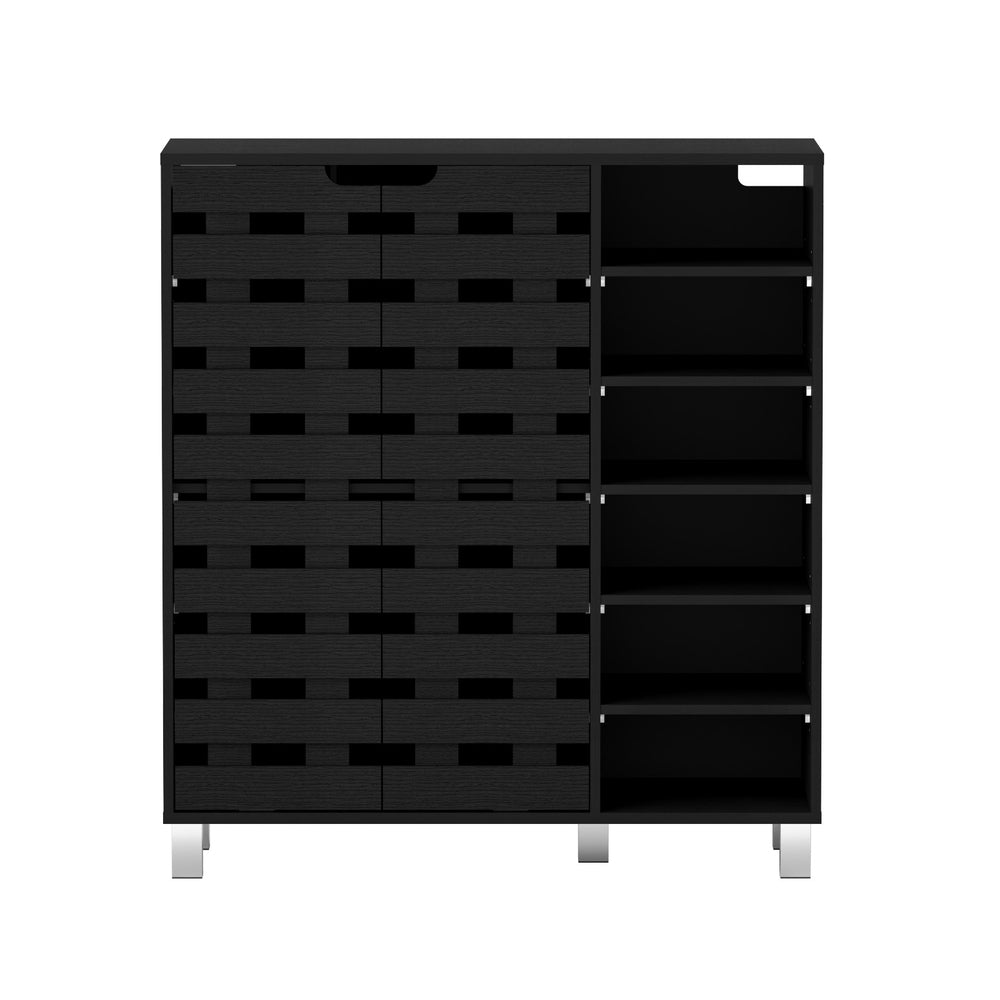 Artiss Shoe Rack Cabinet 6 Tier Storage Shelf Black 3