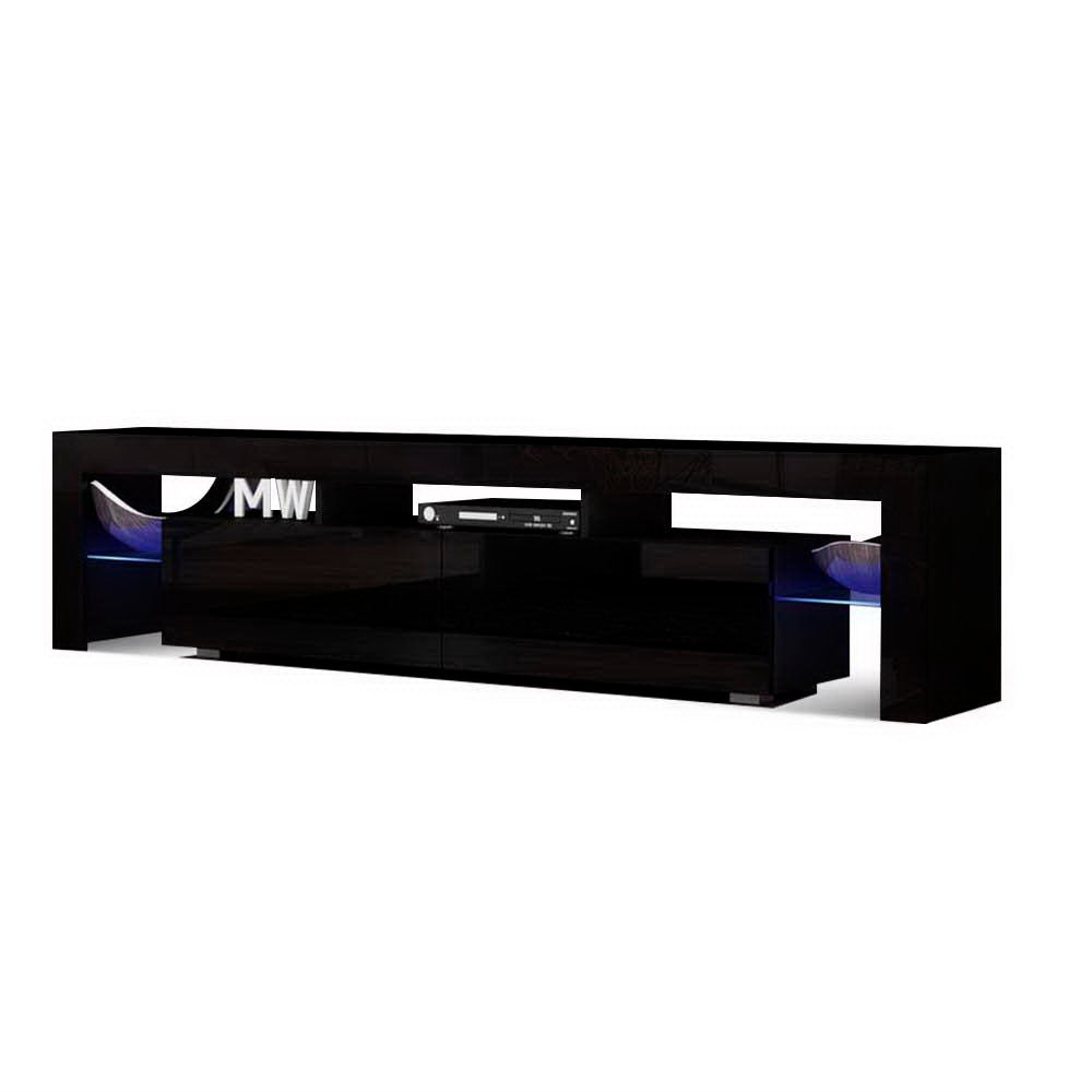 Artiss Entertainment Unit TV Cabinet LED 189cm Black Elo 3