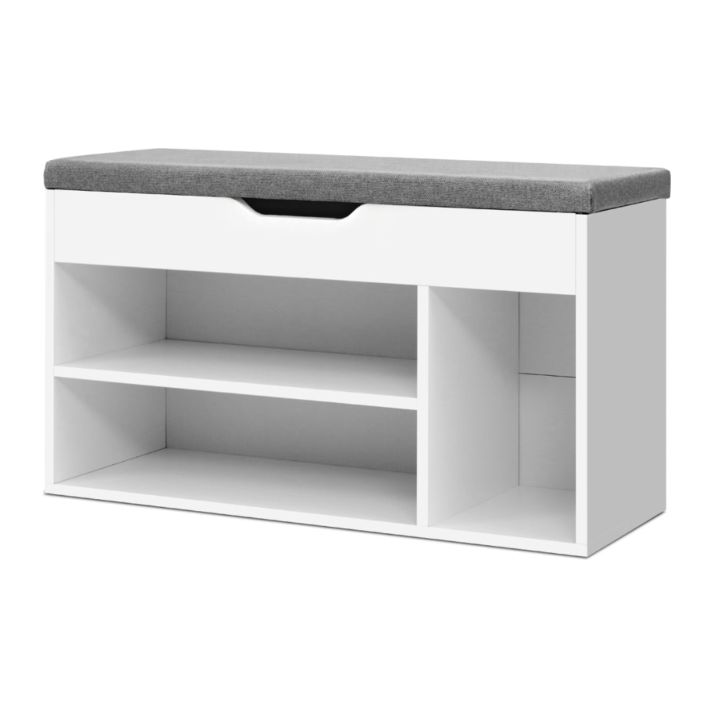 Artiss Shoe Rack Bench Shoe Cabinet White Allen 7