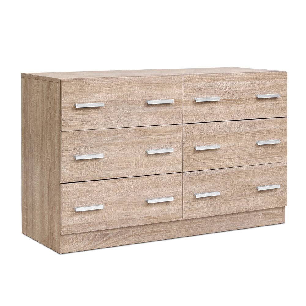 Artiss 6 Chest of Drawers - VEDA Pine 3