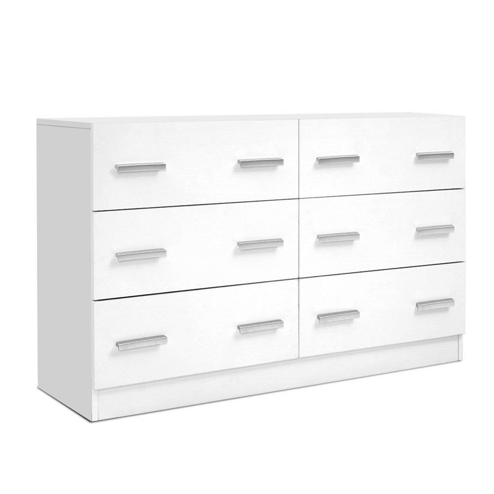 Artiss 6 Chest of Drawers - VEDA White 3