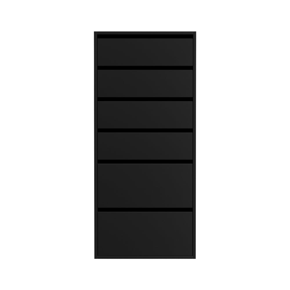 Artiss 6 Chest of Drawers Dresser Tallboy Black 4