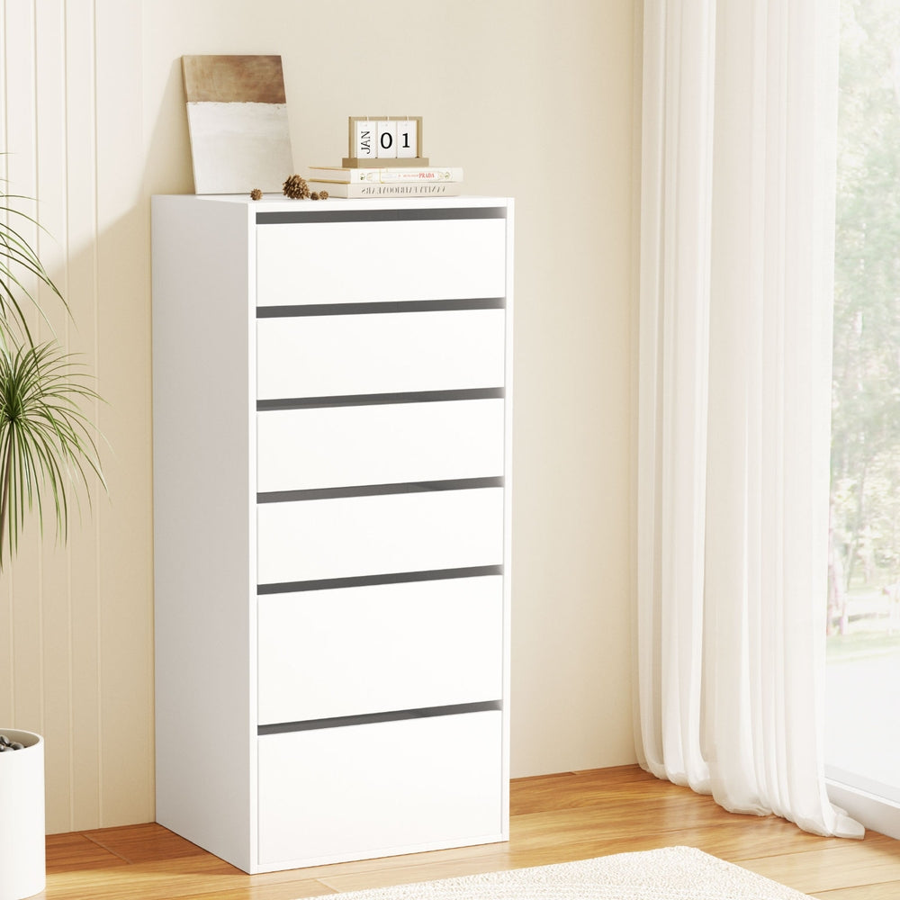 Artiss 6 Chest of Drawers Dresser Tallboy White 8