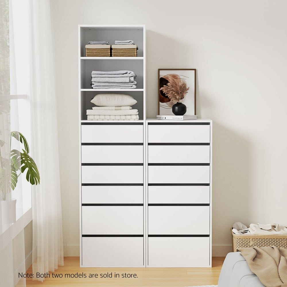 Artiss 6 Chest of Drawers Tallboy Cabinet White 7