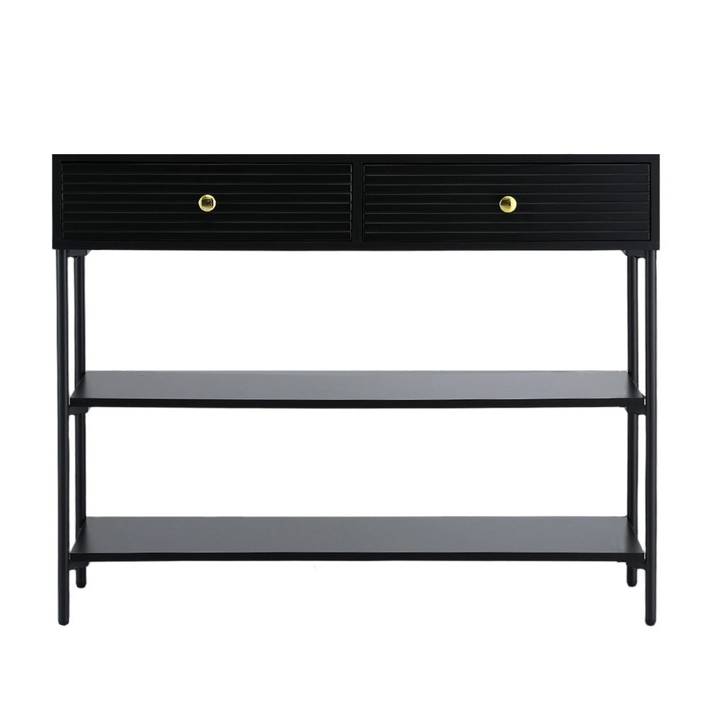Artiss Console Table 3-Tier Black 3