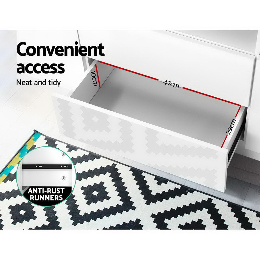 Artiss Entertainment Unit TV Cabinet LED 160cm White Anna 8