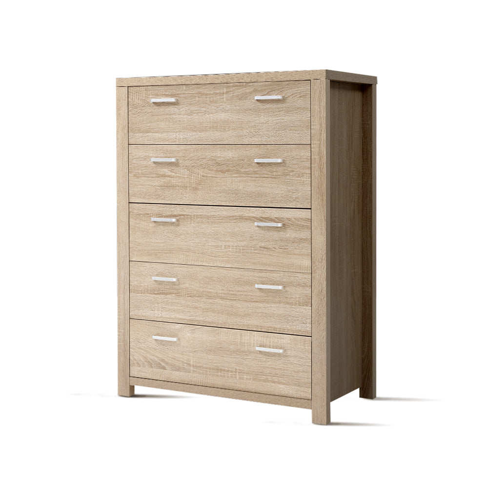Artiss 5 Chest of Drawers - MAXI Pine 3