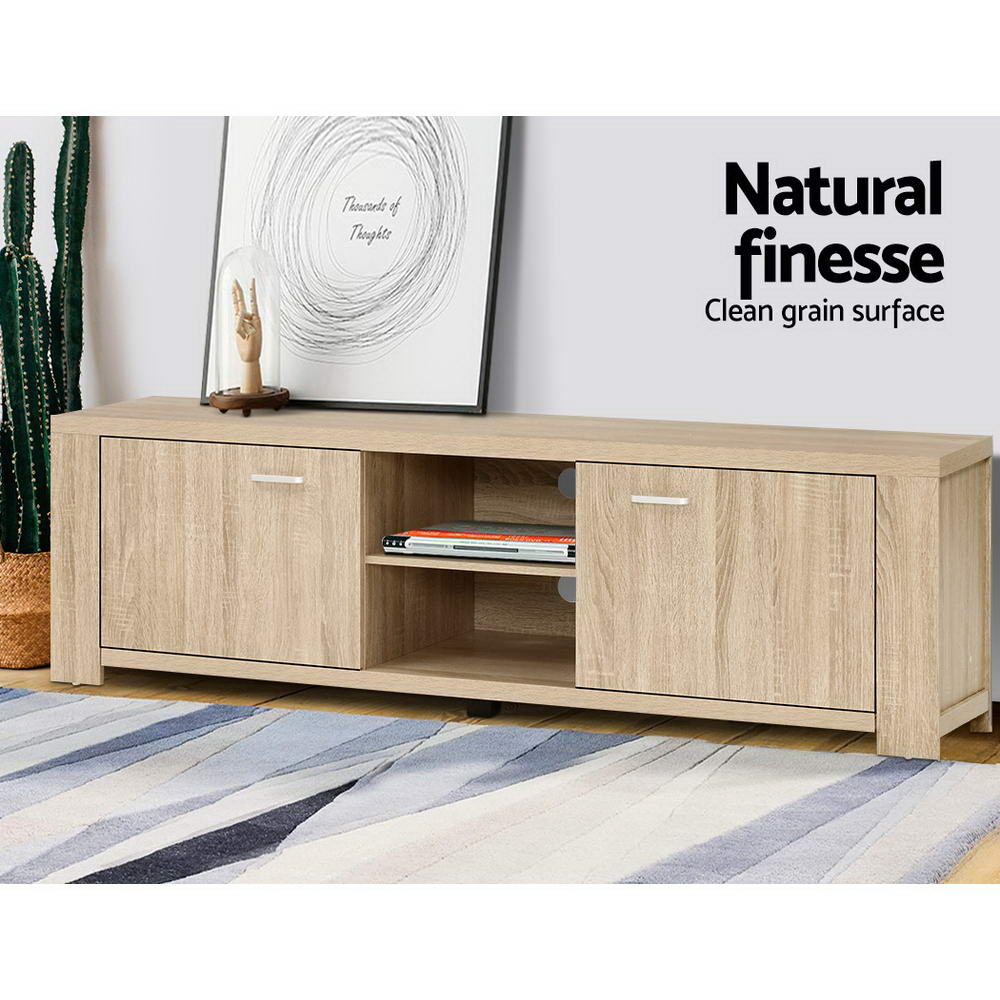 Artiss TV Cabinet Entertainment Unit 160cm Pine Maxi 6
