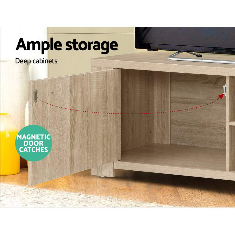 Artiss TV Cabinet Entertainment Unit 160cm Pine Maxi 7