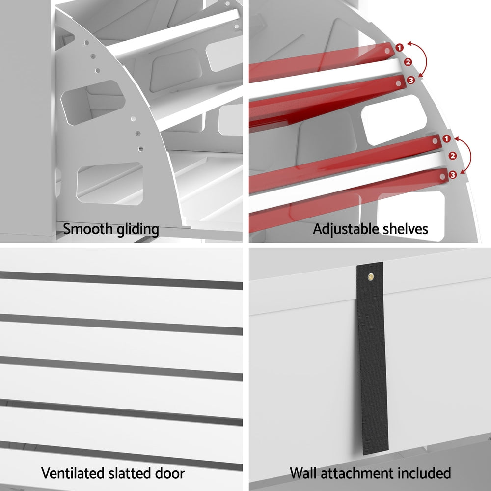 Artiss Shoe Cabinet Storage Drawer 45 Pairs White 5