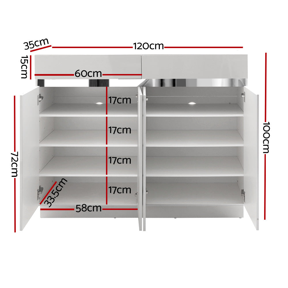 Artiss Shoe Rack Cabinet Storage Cupboard 24 Pairs - Lydia 4