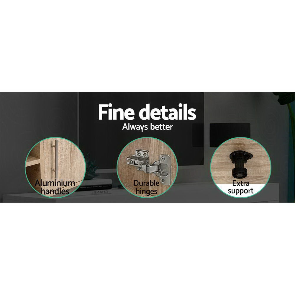 Artiss TV Cabinet Entertainment Unit 140cm Oak Ken 6