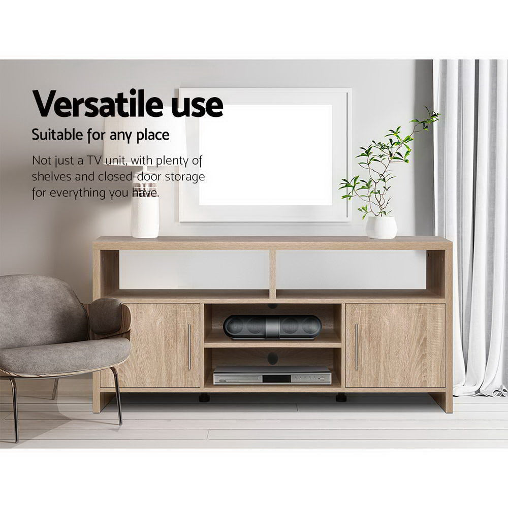 Artiss TV Cabinet Entertainment Unit 140cm Oak Ken 7