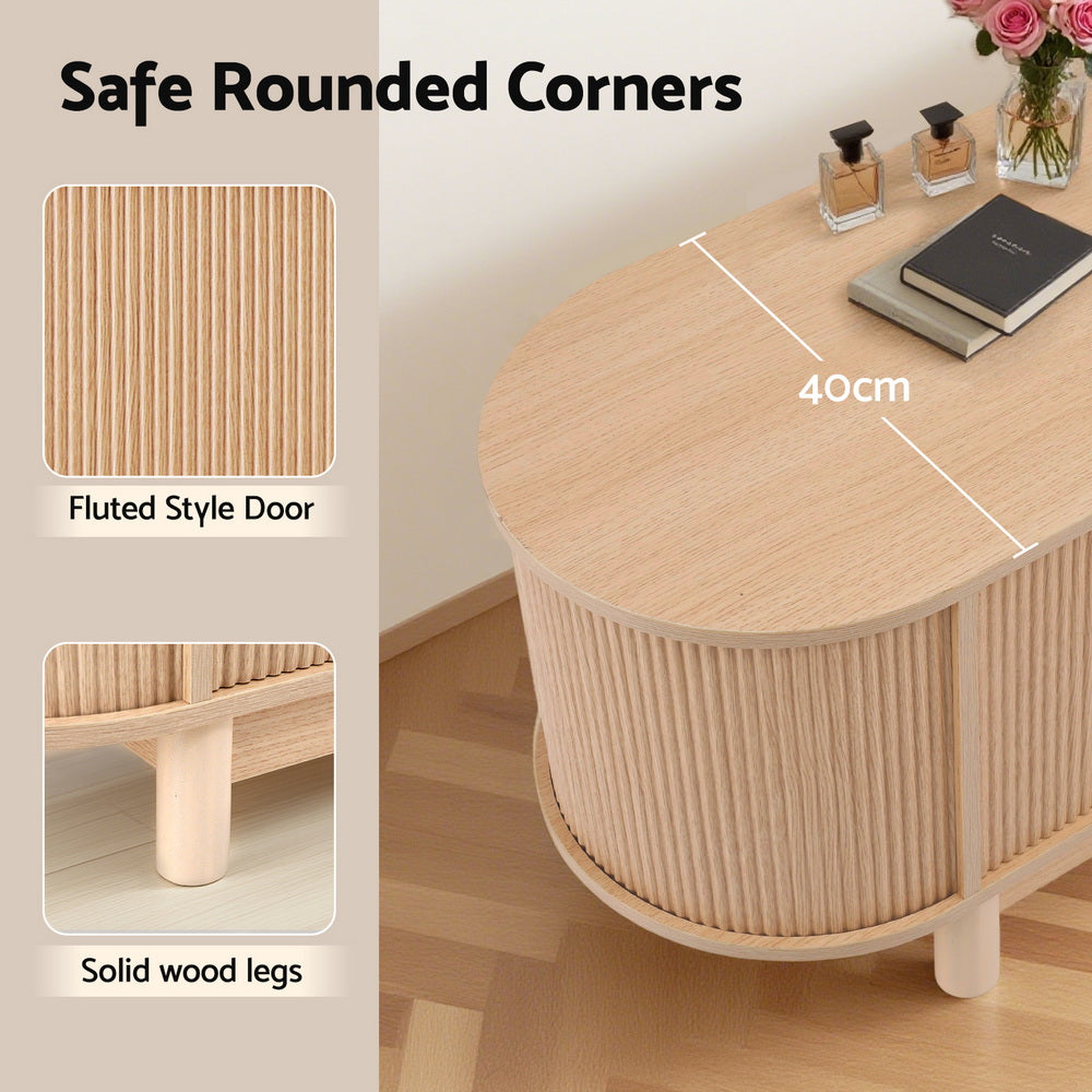 Artiss TV Unit Entertainment Unit Storage Cabinet 160cm Pine 7