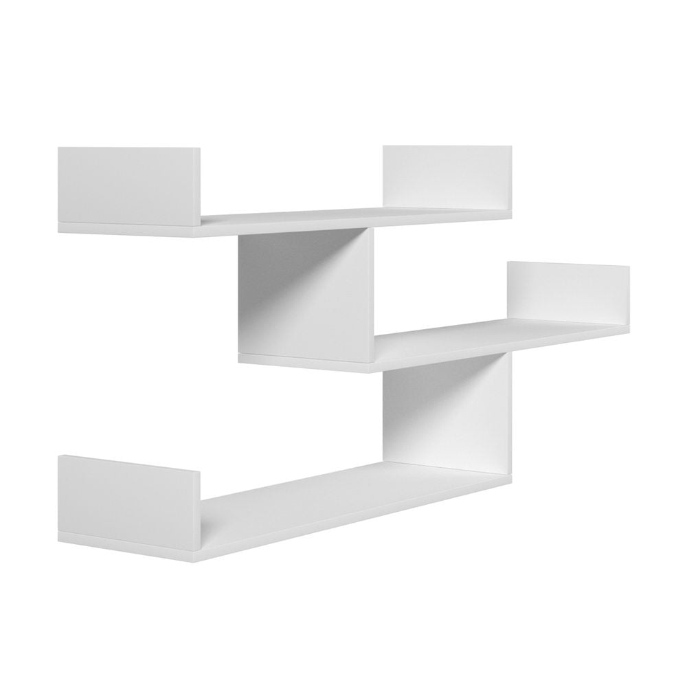 Artiss Floating Wall Shelf 3 Tier White 3