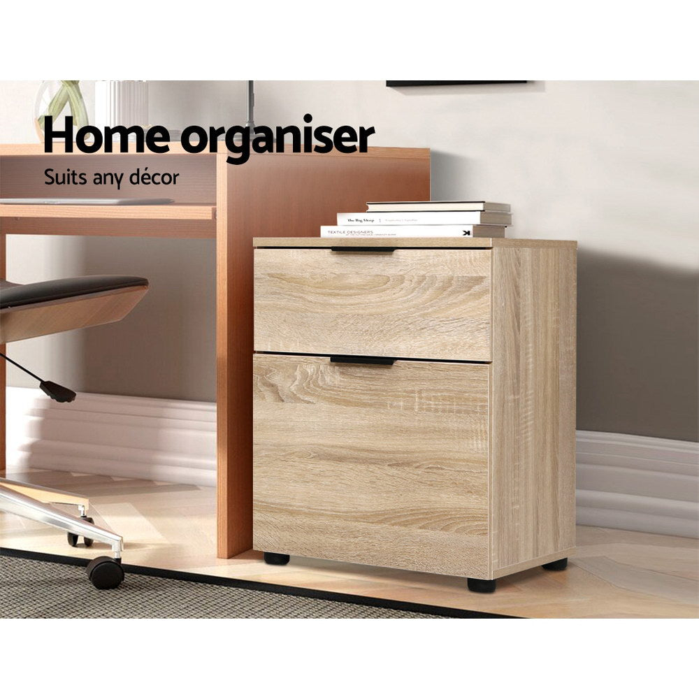 Artiss Filing Cabinet 2 Drawer Office Storage Organiser 8