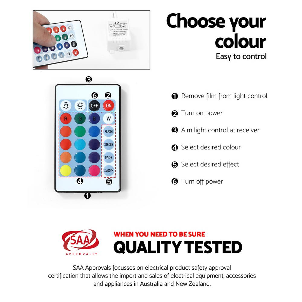 Artiss Entertainment Unit TV Cabinet LED 180cm White Bobi 7