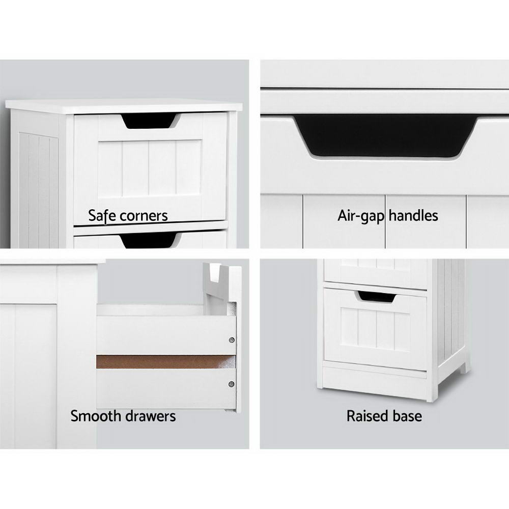 Artiss 4 Chest of Drawers - LEESA White 6