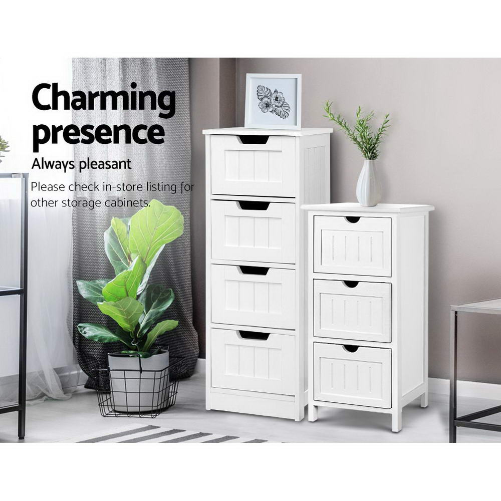 Artiss 4 Chest of Drawers - LEESA White 7