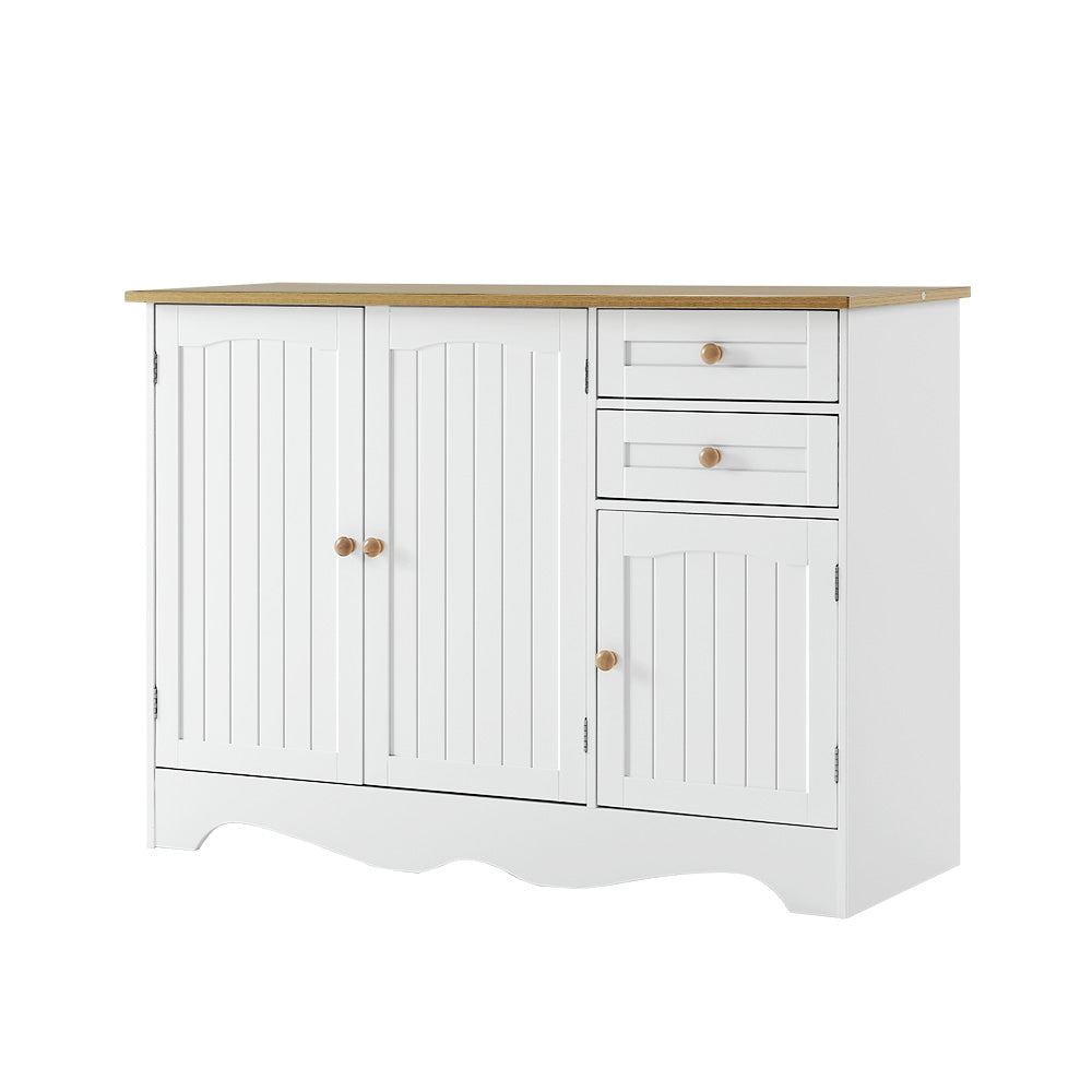 Artiss Buffet Sideboard 3 Doors - BERNE White 3