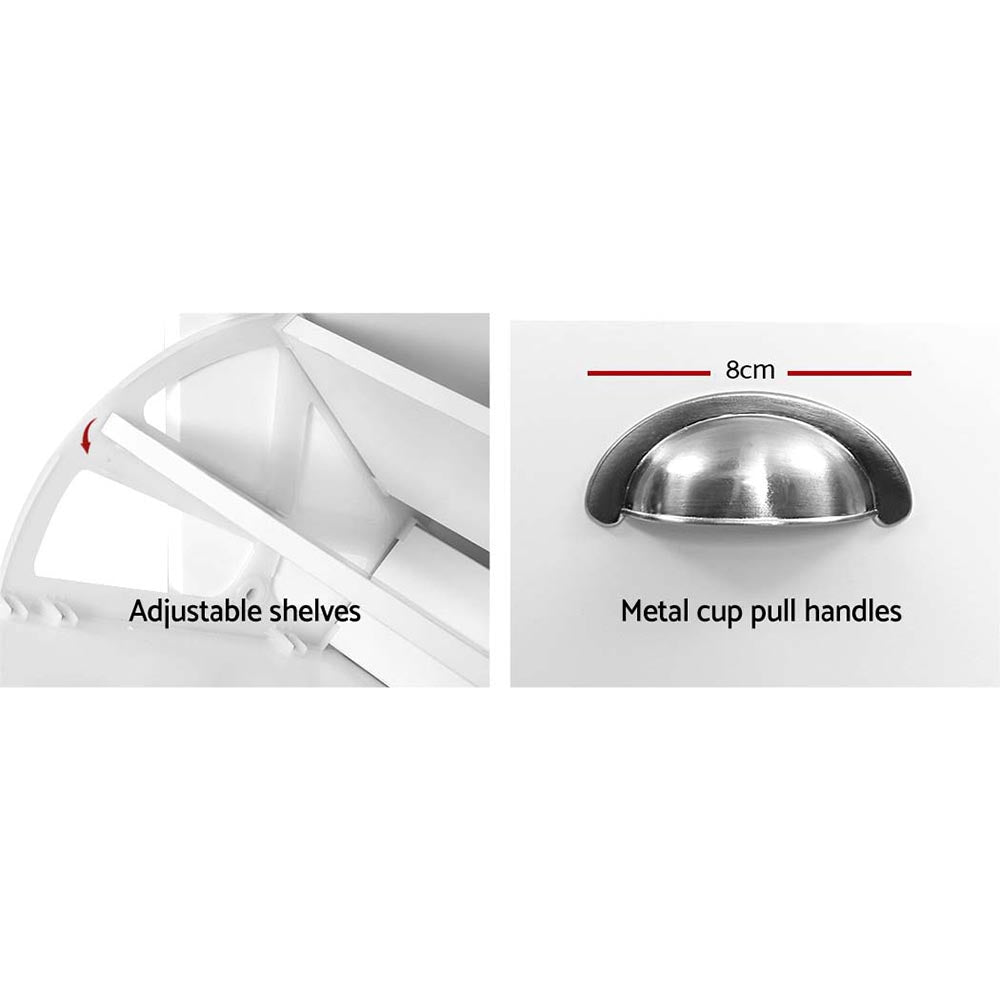 Artiss Shoe Rack Cabinet Bench 8 Pairs White 6