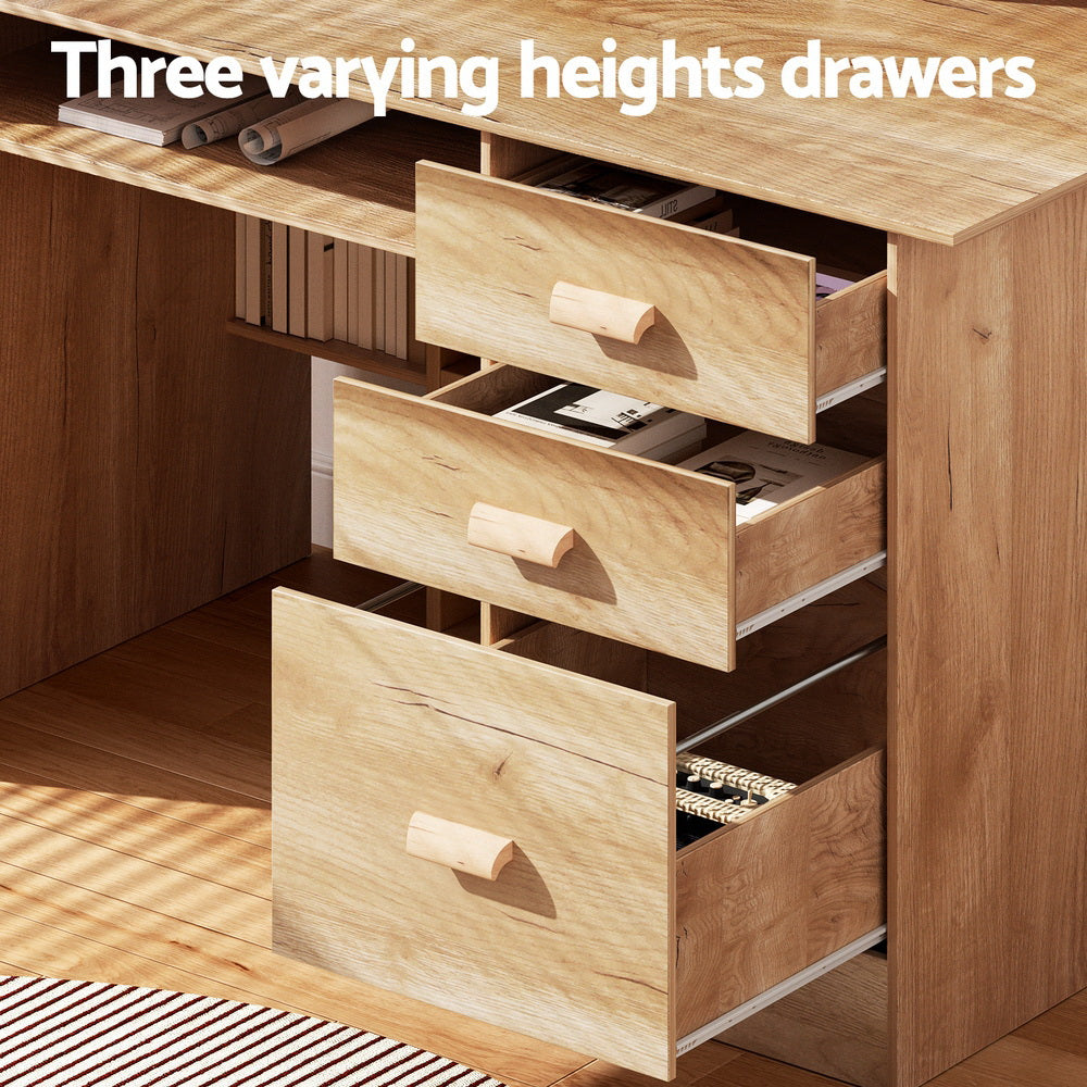 Artiss Computer Desk Office Study Desks Table Shelf Drawer 4