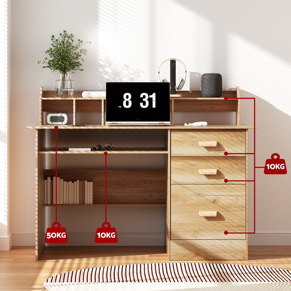 Artiss Computer Desk Office Study Desks Table Shelf Drawer 5