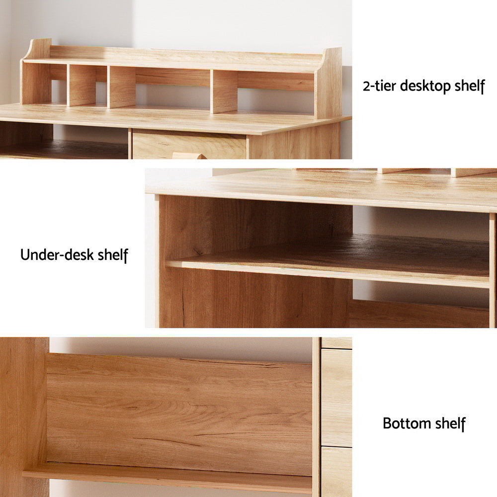 Artiss Computer Desk Office Study Desks Table Shelf Drawer 6