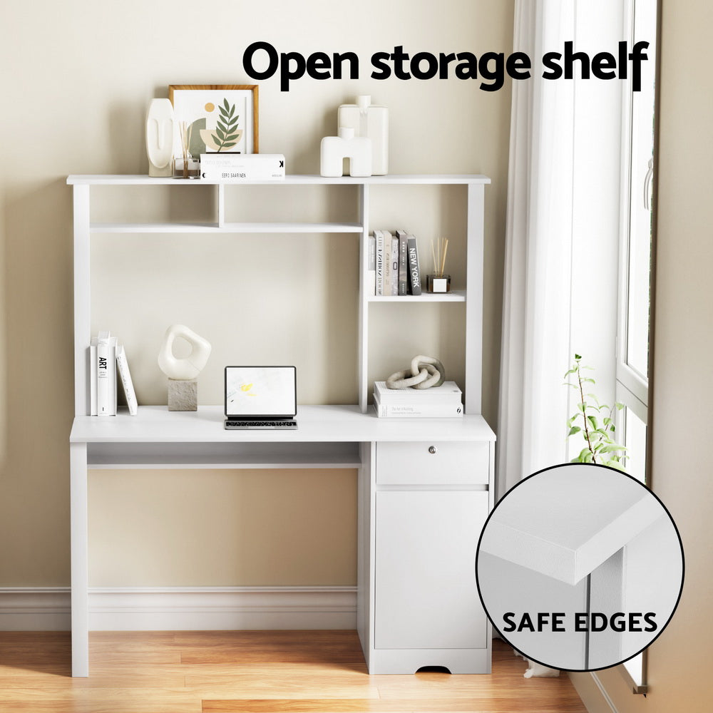 Artiss Computer Desk Office Study Desks Table Drawer Bookshelf Cabinet 5